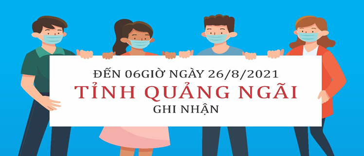 Infographic: Sáng 26/8, Quảng Ngãi ghi nhận thêm 5 ca Covid-19