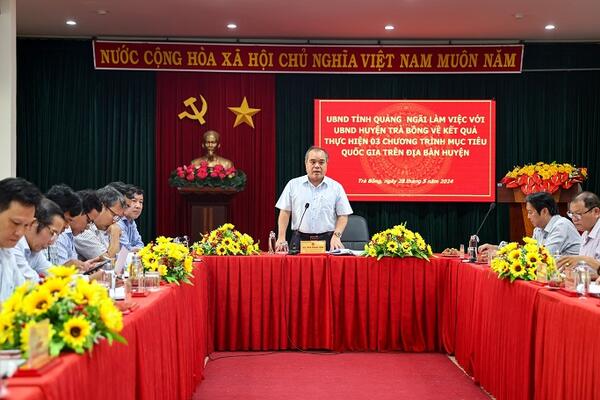 Phó Chủ tịch Thường trực UBND tỉnh Trần Hoàng Tuấn: Huyện Trà Bồng tập trung triển khai quyết liệt các Chương trình MTQG